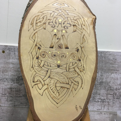 Extra Large Plaque - Mjolnir Tree of Life