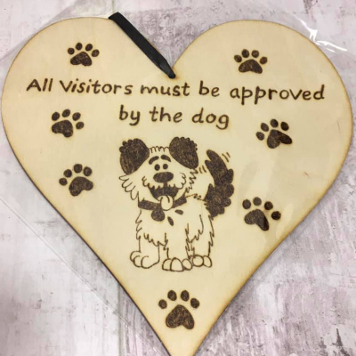 Heart Shaped Plaque - Home is where the Dog Is